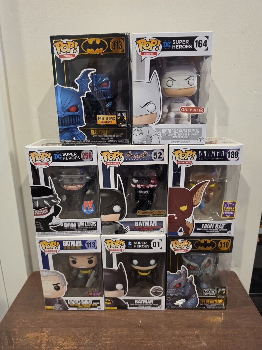 Funko Pop Batman Collection Bundle 8 Pack DC Comics Exclusives PX Hot Topic...